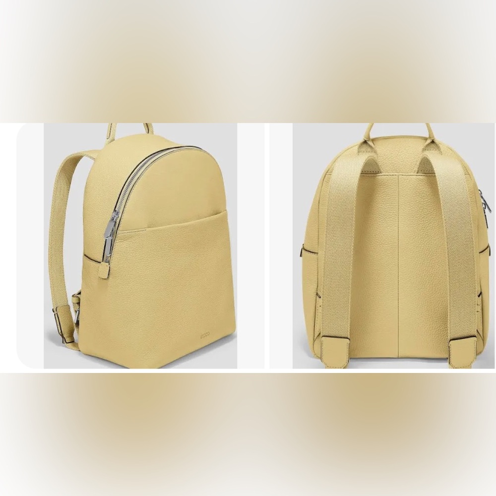 Ecco pebbles leather backpack
